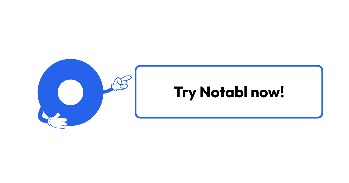 Notabl click to action