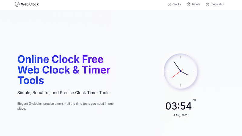 Online Web Clock | Open-Launch