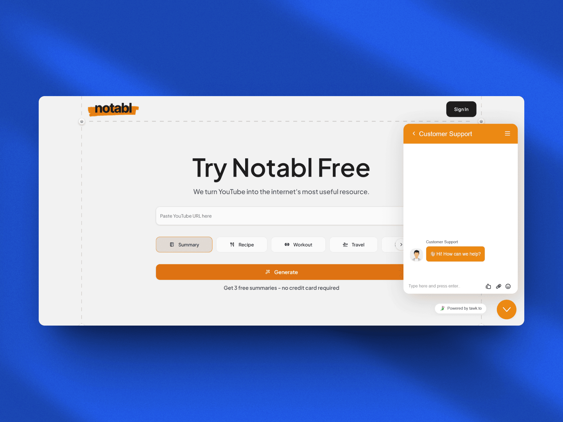 Notabl Customer Support