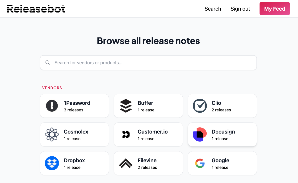 Releasebot | Open-Launch