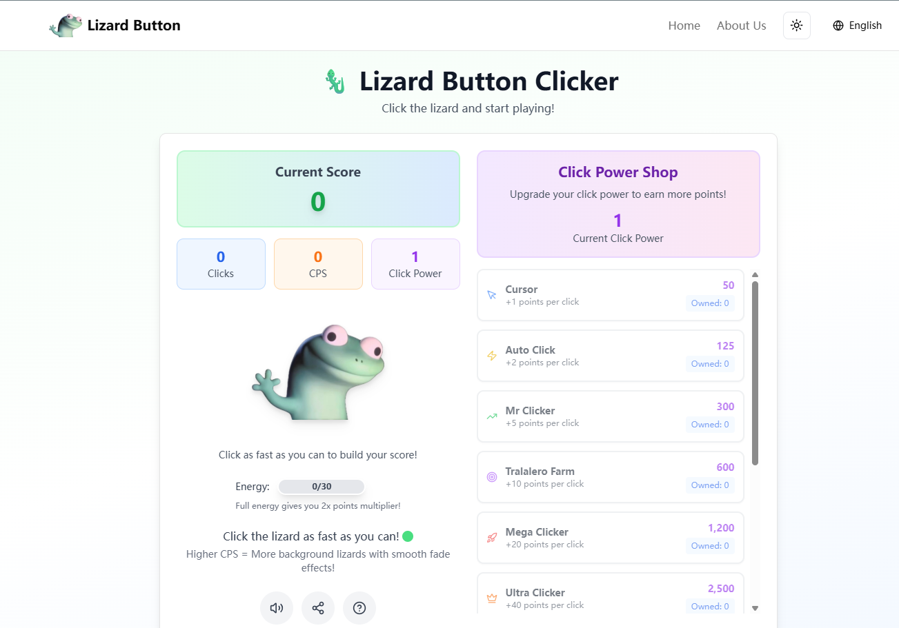 Lizard Button Clicker | Open-Launch