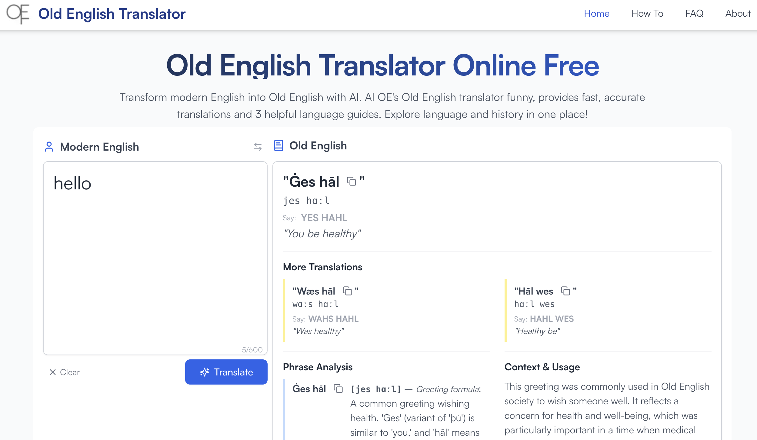 old english translator | Open-Launch