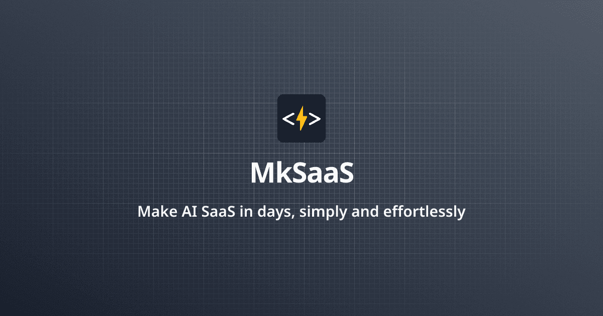 MkSaaS | Open-Launch