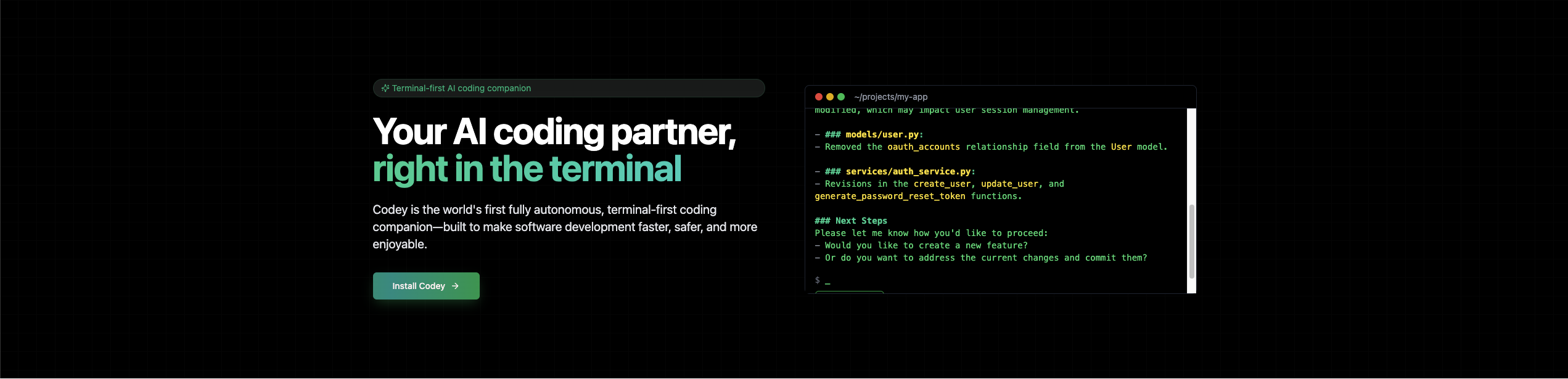 Codey - Codex alternative | Open-Launch