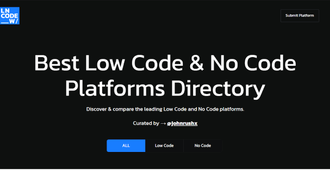 Low Code & No Code platforms | Open-Launch